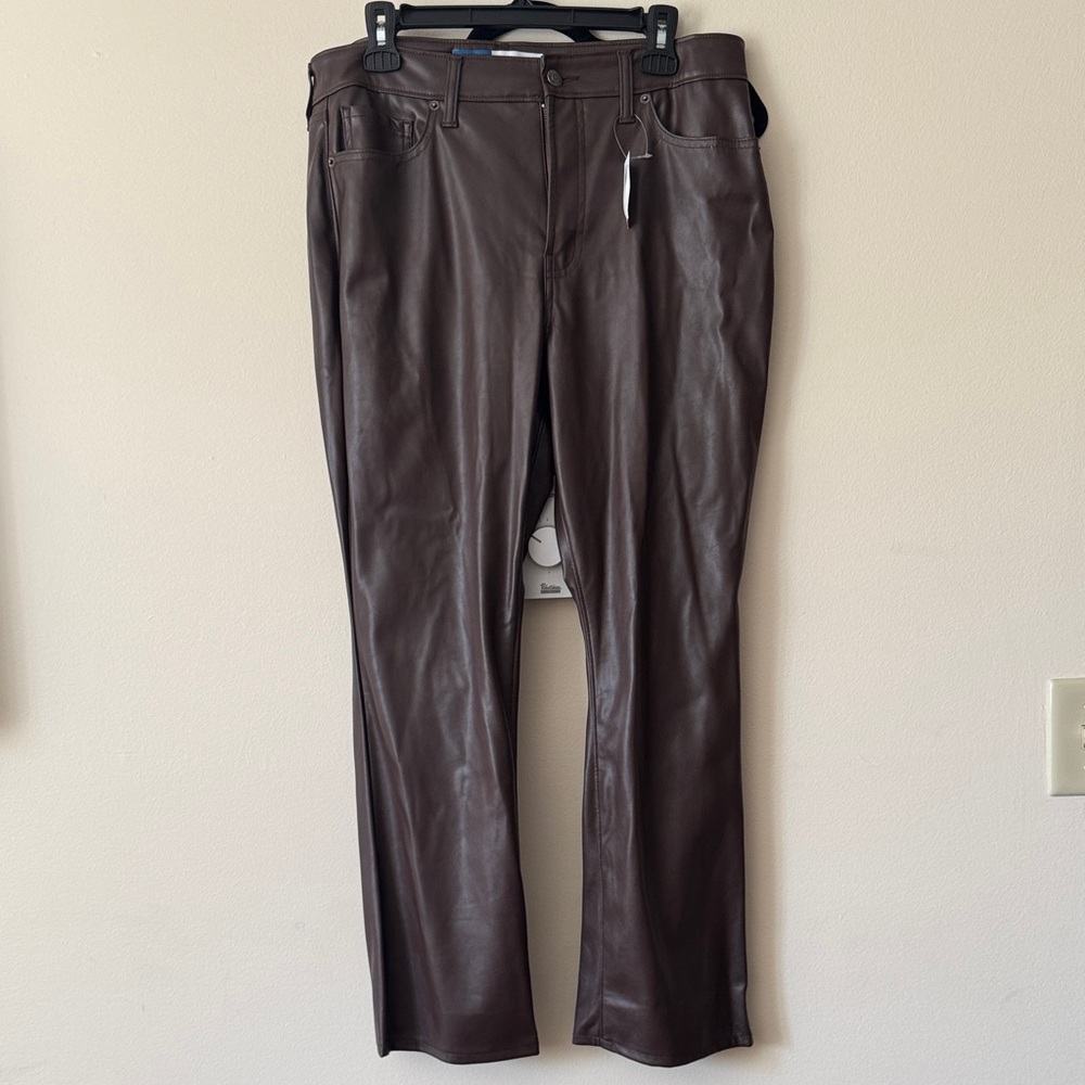 NWT Brown Leather Jeans
